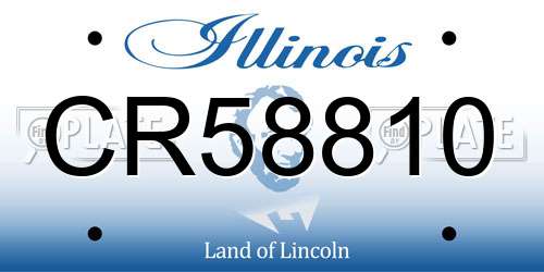 CR58810 Illinois License Plate