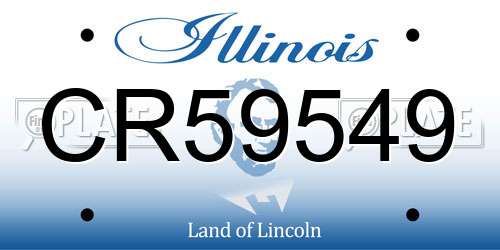 CR59549 Illinois License Plate