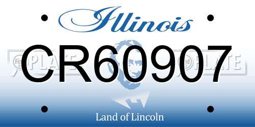CR60907 Illinois License Plate