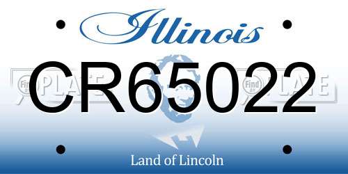 CR65022 Illinois License Plate
