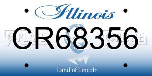 CR68356 Illinois License Plate