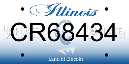 CR68434 Illinois License Plate