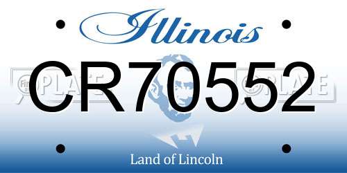 CR70552 Illinois License Plate