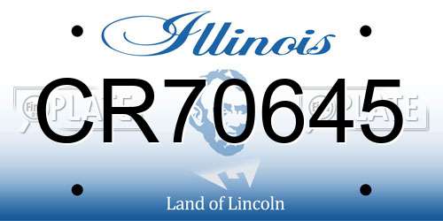 CR70645 Illinois License Plate