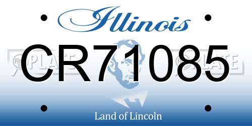 CR71085 Illinois License Plate
