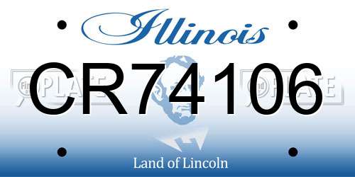 CR74106 Illinois License Plate
