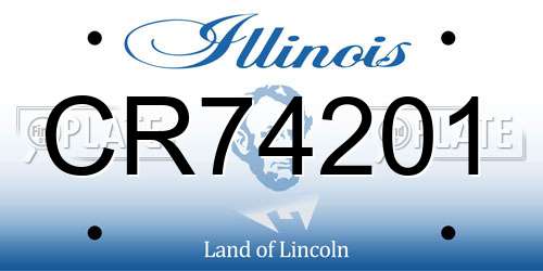 CR74201 Illinois License Plate