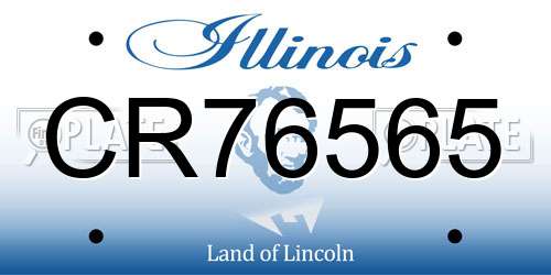 CR76565 Illinois License Plate