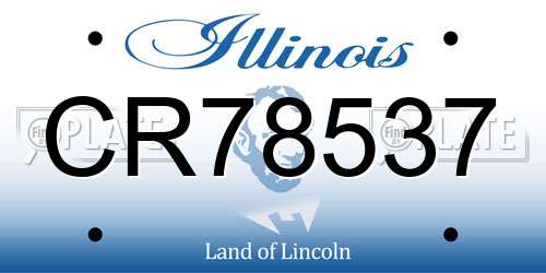 CR78537 Illinois License Plate
