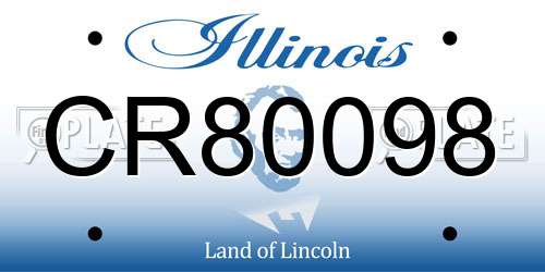 CR80098 Illinois License Plate