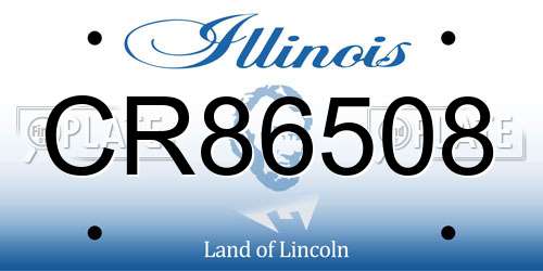 CR86508 Illinois License Plate