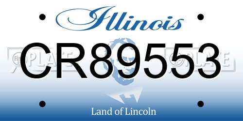 CR89553 Illinois License Plate