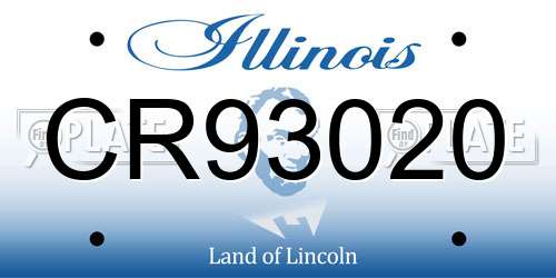 CR93020 Illinois License Plate