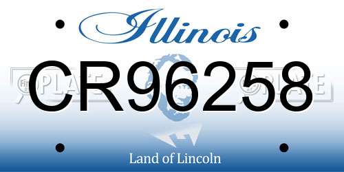 CR96258 Illinois License Plate
