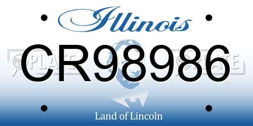 CR98986 Illinois License Plate