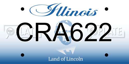 CRA622 Illinois License Plate