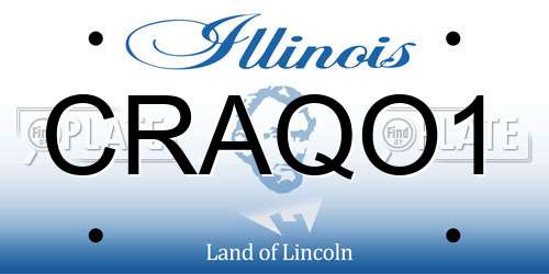 CRAQO1 Illinois License Plate