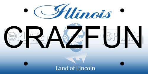 CRAZFUN Illinois License Plate