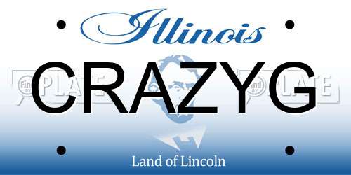 CRAZYG Illinois License Plate