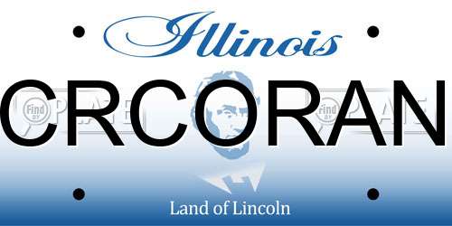 CRCORAN Illinois License Plate