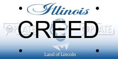CREED Illinois License Plate