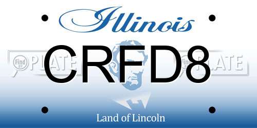 CRFD8 Illinois License Plate