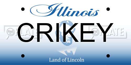 CRIKEY Illinois License Plate