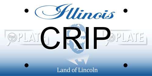 CRIP Illinois License Plate
