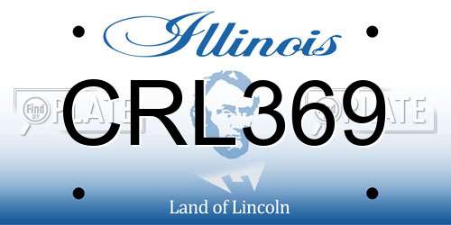 CRL369 Illinois License Plate