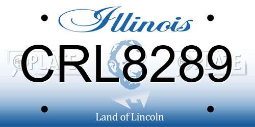 CRL8289 Illinois License Plate