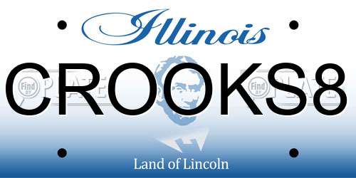 CROOKS8 Illinois License Plate