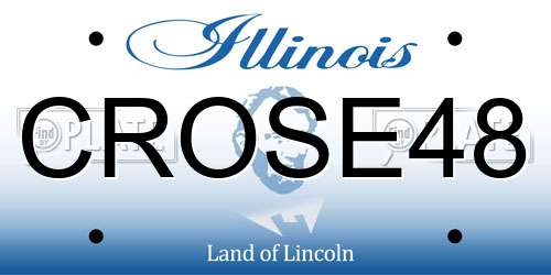 CROSE48 Illinois License Plate