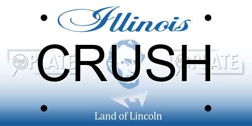 CRUSH Illinois License Plate