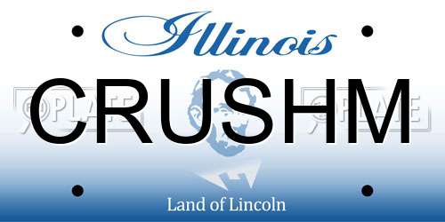 CRUSHM Illinois License Plate