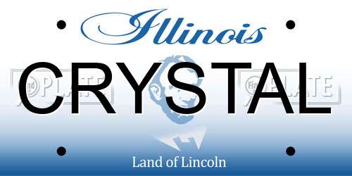 CRYSTAL Illinois License Plate
