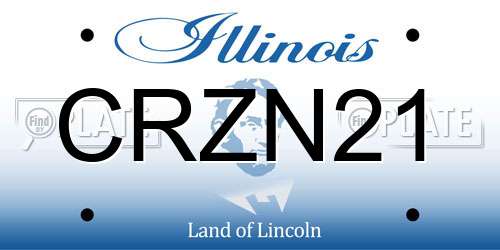 CRZN21 Illinois License Plate