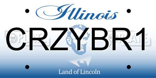 CRZYBR1 Illinois License Plate