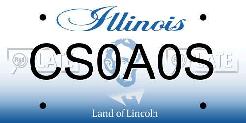 CS0A0S Illinois License Plate