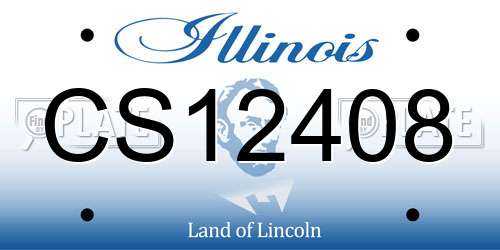 CS12408 Illinois License Plate