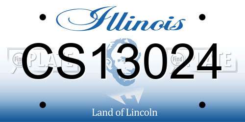 CS13024 Illinois License Plate