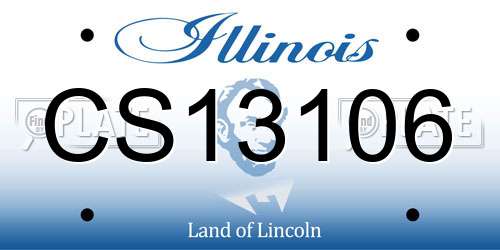 CS13106 Illinois License Plate
