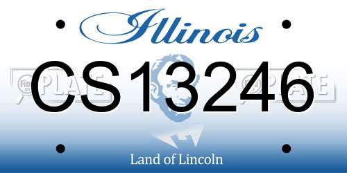 CS13246 Illinois License Plate