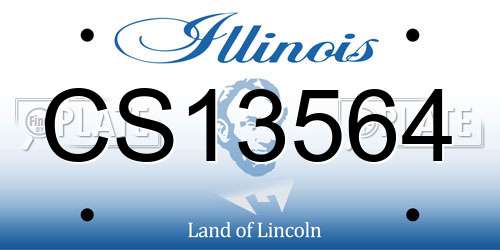 CS13564 Illinois License Plate