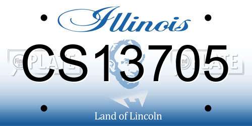 CS13705 Illinois License Plate