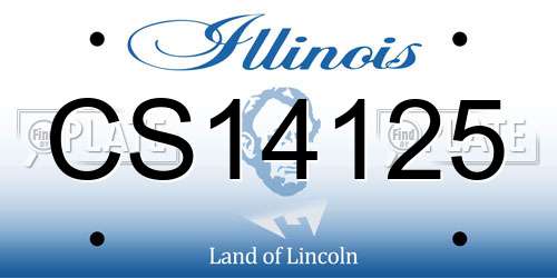 CS14125 Illinois License Plate