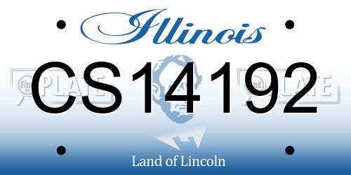 CS14192 Illinois License Plate