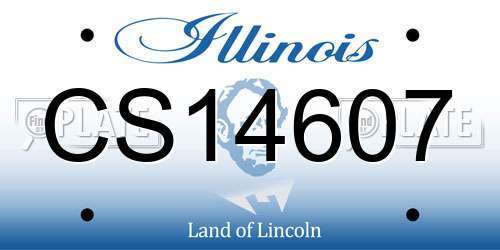 CS14607 Illinois License Plate