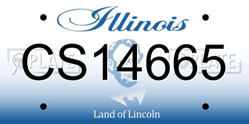 CS14665 Illinois License Plate