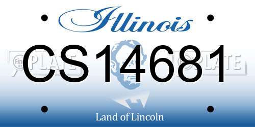 CS14681 Illinois License Plate