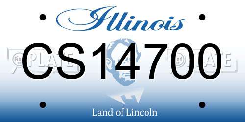 CS14700 Illinois License Plate